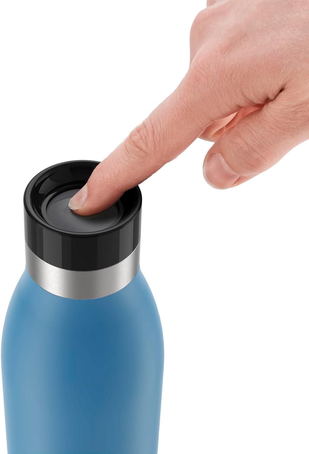 Emsa Bludrop Isolier-Trinkflasche, 0,5 Liter, 100% dicht, Quick-Press Verschluss, Ergonomischer 360°