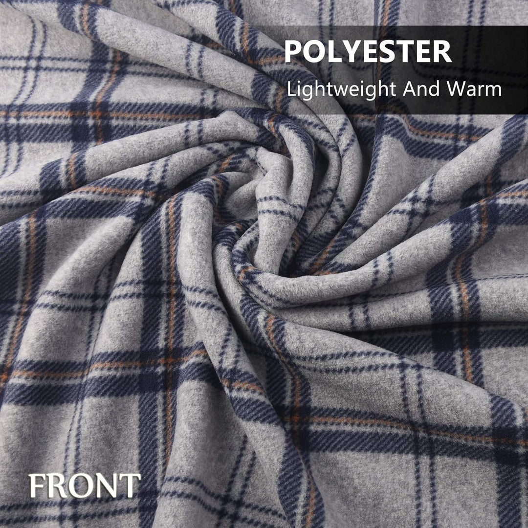 SIVENKE Damen Poncho Fleece Tragbare Decke, Karierte Schossdecke Bequemer Poncho Plüschdecken Überwu