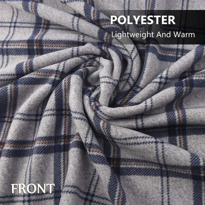 SIVENKE Damen Poncho Fleece Tragbare Decke, Karierte Schossdecke Bequemer Poncho Plüschdecken Überwu