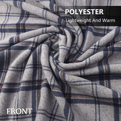 SIVENKE Damen Poncho Fleece Tragbare Decke, Karierte Schossdecke Bequemer Poncho Plüschdecken Überwu