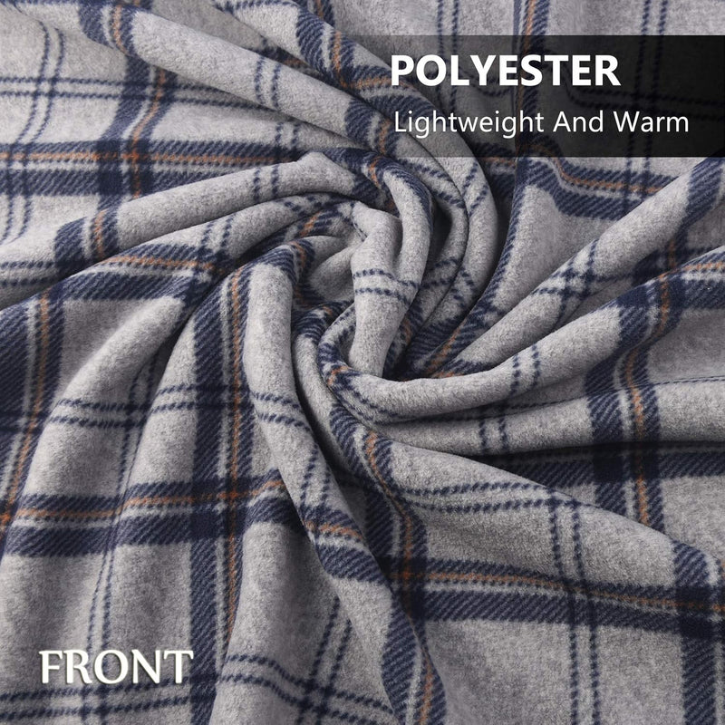 SIVENKE Damen Poncho Fleece Tragbare Decke, Karierte Schossdecke Bequemer Poncho Plüschdecken Überwu