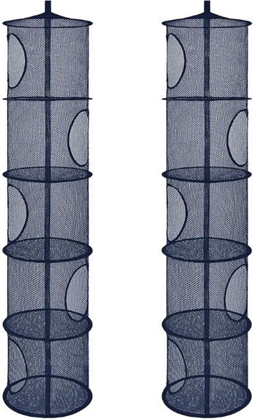 Hängeaufbewahrung, 2 Stück Faltbare Hängeaufbewahrung Organizer, 5 Fächer Hängeregal Mesh Hängende N