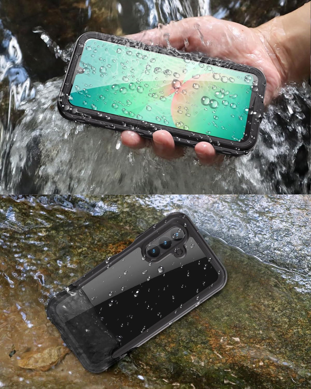 Miimall IP68 Wasserdicht Schutzhülle Kompatibel mit Samsung Galaxy A26 Hülle 360 Grad Full Case mit