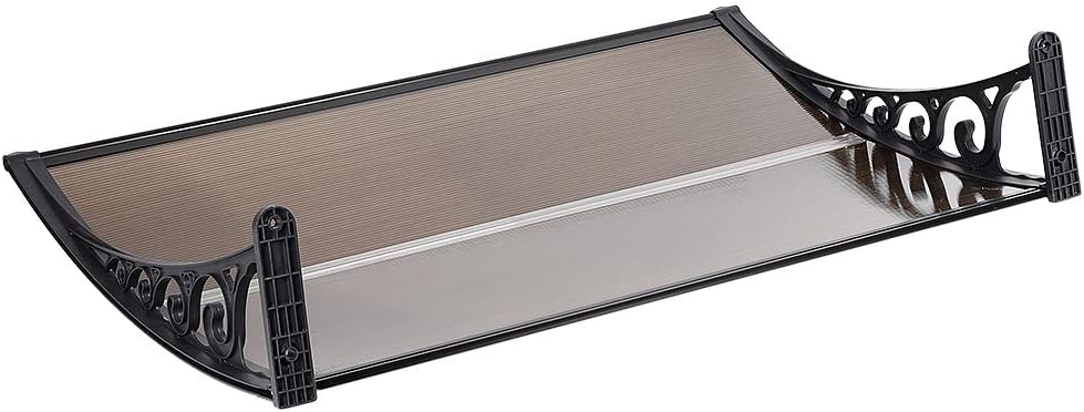 Vordach für Haustür, Überdachung Haustür aus Aluminium und Kompletten Polycarbonat-Hohlkammerplatte,