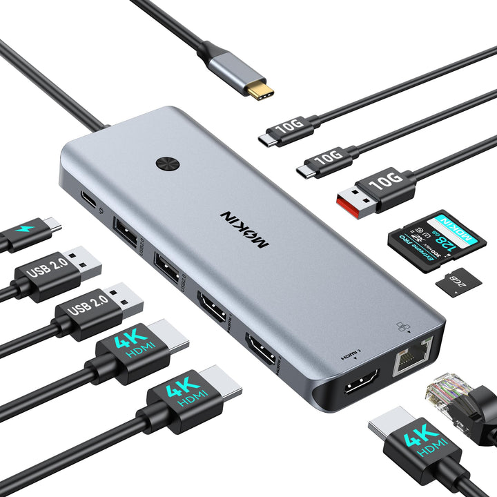 Laptop Docking Station 13 in 1(3HDMI+RJ45), 13 in 1(3HDMI+RJ45)