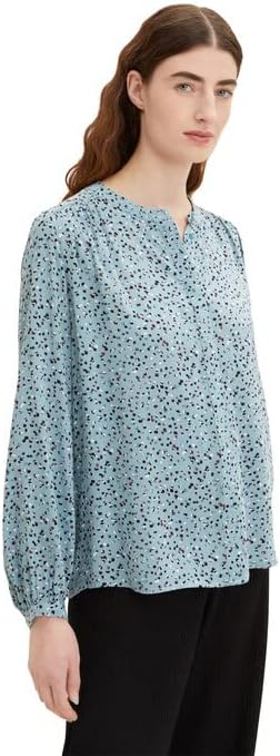 TOM TAILOR Damen Bluse mit Muster 46 30927 - Tourmaline Dot Design, 46 30927 - Tourmaline Dot Design