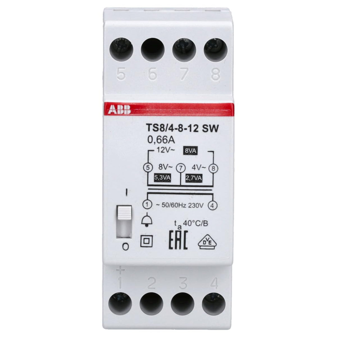 ABB Stotz S&J Klingeltransformator TS8/4-8-12SW