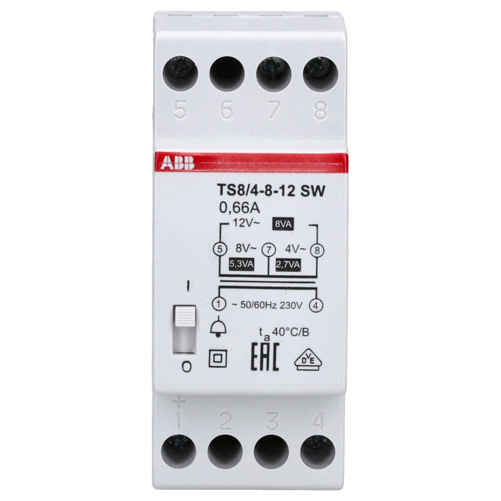 ABB Stotz S&J Klingeltransformator TS8/4-8-12SW