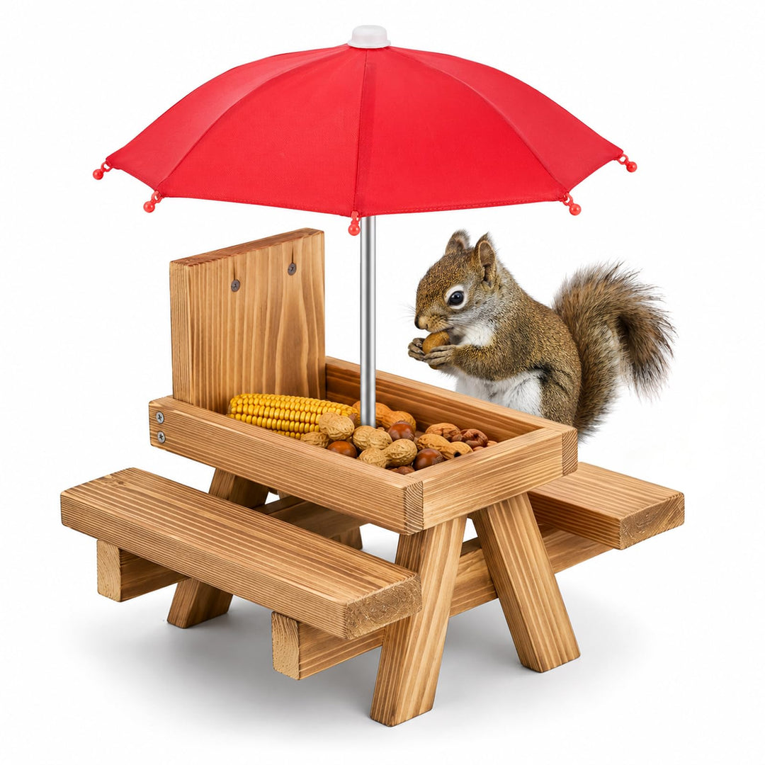 Eichhörnchen Futterhaus Wetterfest, Eichhörnchen Futterstation | Holzhaus Eichhörnchenhaus mit Regen