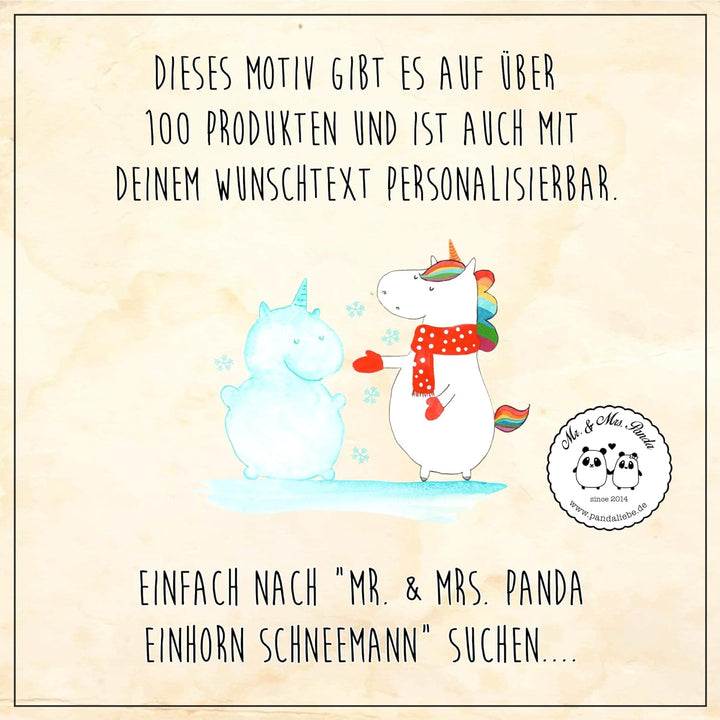 Mr. &amp; Mrs. Panda Motiv WC Sitz Einhorn Schneemann - Geschenk, Unicorn, Mütze, Klobrille, WC-Sitz, Kl