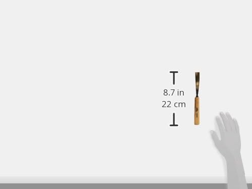 STUBAI Stemmeisen Stechbeitel Serie 52 - Form 16 | Gebogenes Hohleisen 18 mm, mit Holzgriff, für Fig