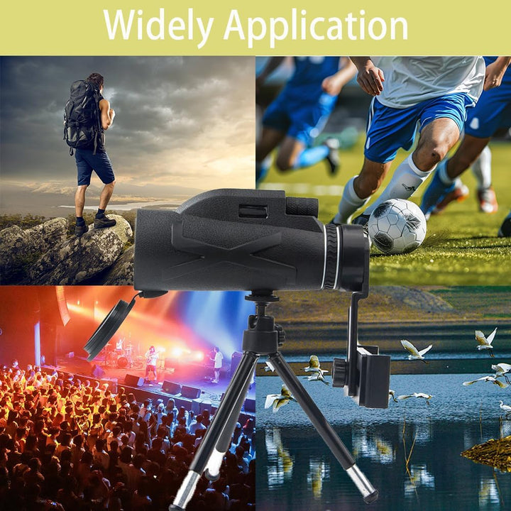 80x100 HD Monokular Teleskop für Erwachsene - Kompaktes Monokular Hochleistungs Teleskop mit BAK4 Pr