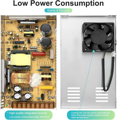 12V 30A Netzteil Schalt 120V DC 360W Transformator fur 3D Drucker, CCTV, LED Beleuchtung und Industr
