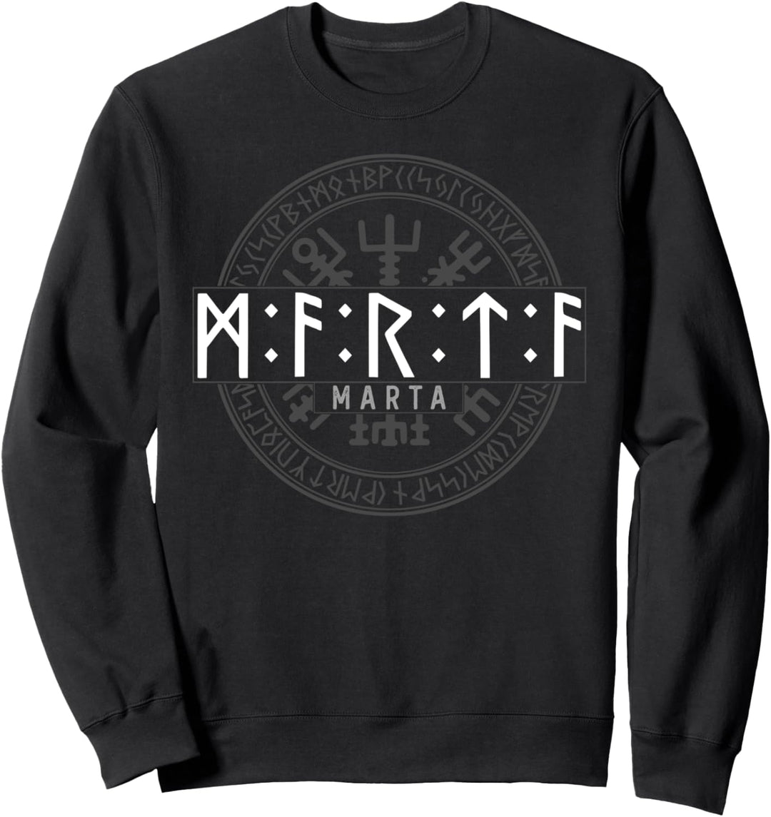 Marta in Futhark Runen Wikinger Sweatshirt