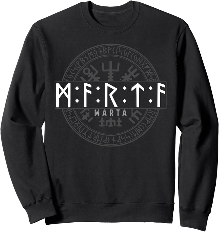 Marta in Futhark Runen Wikinger Sweatshirt