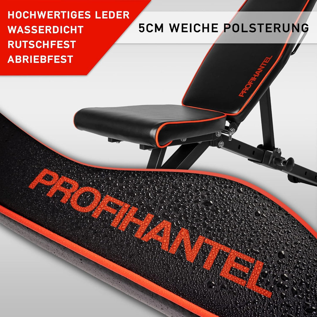 Profihantel EINZIGARTIG! Klappbare Deluxe Hantelbank " Einzigartiges & platzsparendes Faltsystem, si