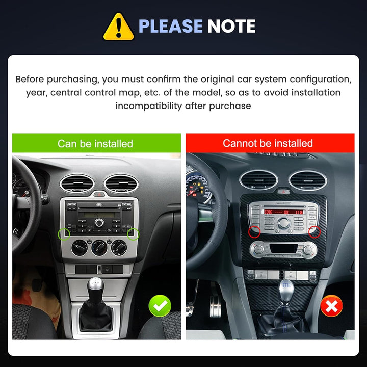 [8Cores 4G+64G] Hikity Autoradio Android 13 Für Ford Transit Focus Fiesta Mondeo S-Max 7'' Display R