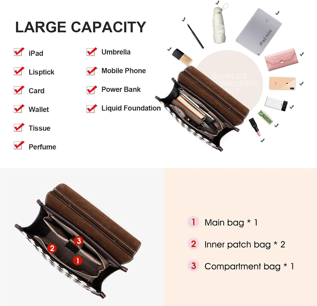 Cnolés Business Rucksack Damen Leder Eleganter Daypack Wasserdicht Damen-Rucksackhandtaschen Rücksac