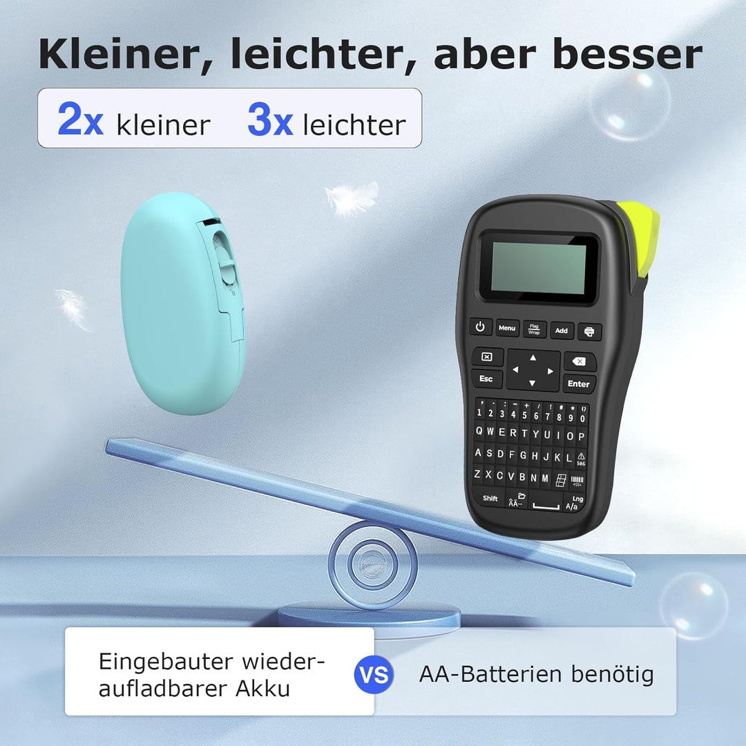 SUPVAN Etikettendrucker, Mini Bluetooth E10 Selbstklebendes Etikettiergerät - Tragbarer Labeldrucker