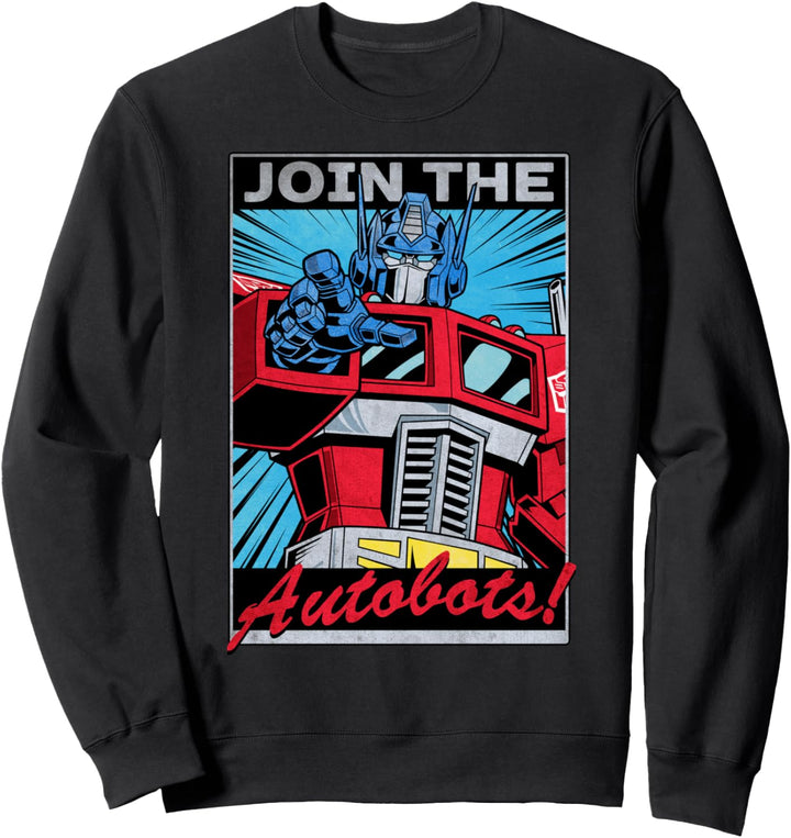 Transformers Optimus Prime Join The Autobots Retro Poster Sweatshirt