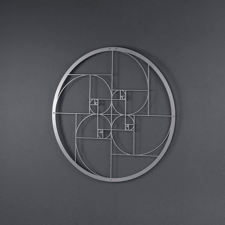 IWA CONCEPT Golden Ratio Metall Wanddekoration|Einzigartige Moderne Dekoration für Wohnzimmer | Meta