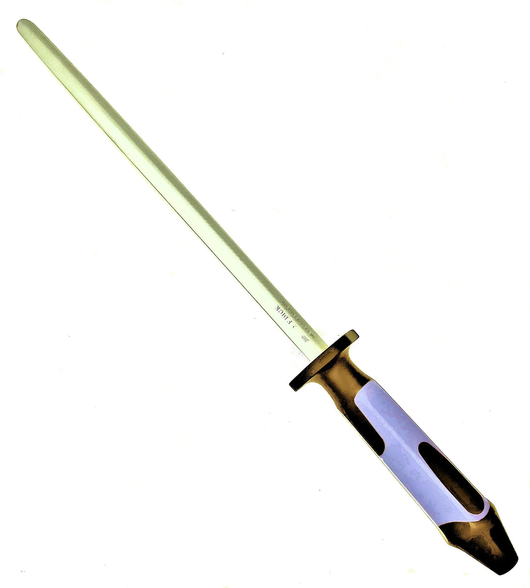 F. DICK Wetzstab, FineCut 2K (Wetzstahl 25 cm I Feinzug I Messerschärfer oval I magnetisiert, verchr