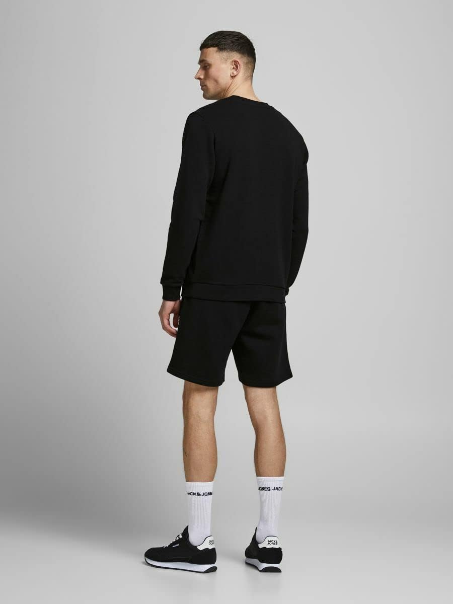 JACK &amp; JONES Herren Sweat Short JPSTNEWSOFT XS S M L XL XXL Blau Schwarz L Schwarz (Black), L Schwar