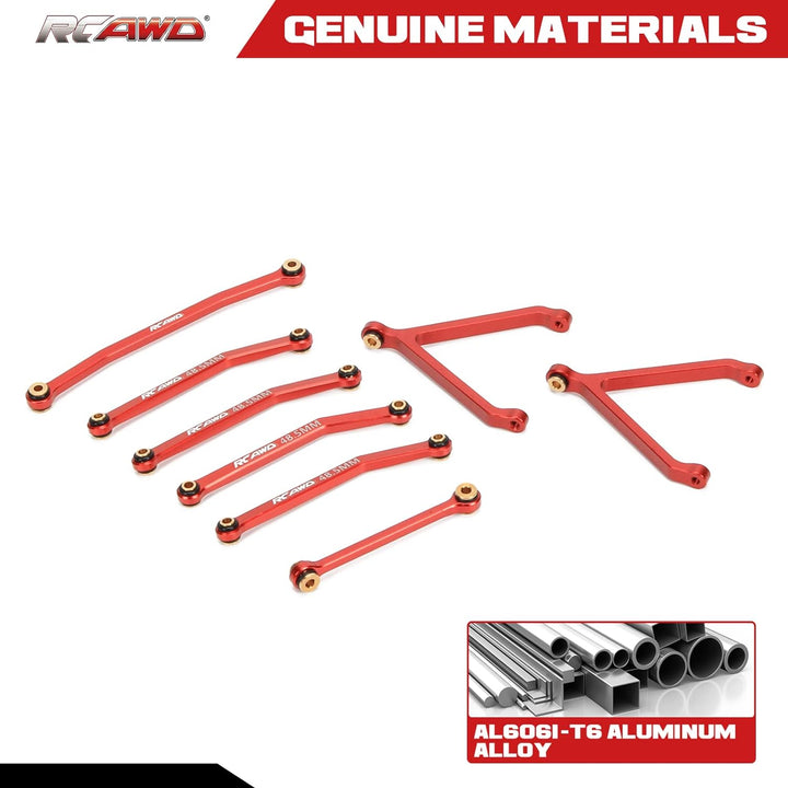 RCWAD FMS Fcx24 Achsanbindung Satz, Servo-Spurstange aus Volllegierung, mit Messing-Gelenkkugel, Y-L