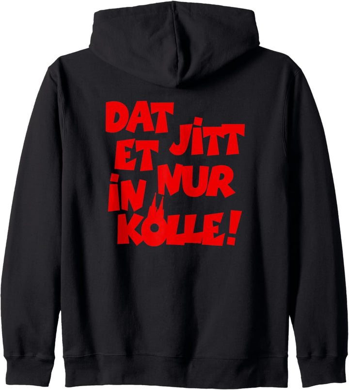 Dat jitt et nur in Kölle (Rot) Kölsche Sprüche Köln Kapuzenjacke