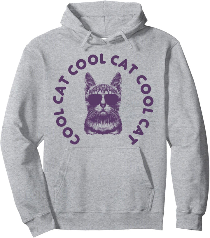 Trendy Cool Cat Pullover Hoodie