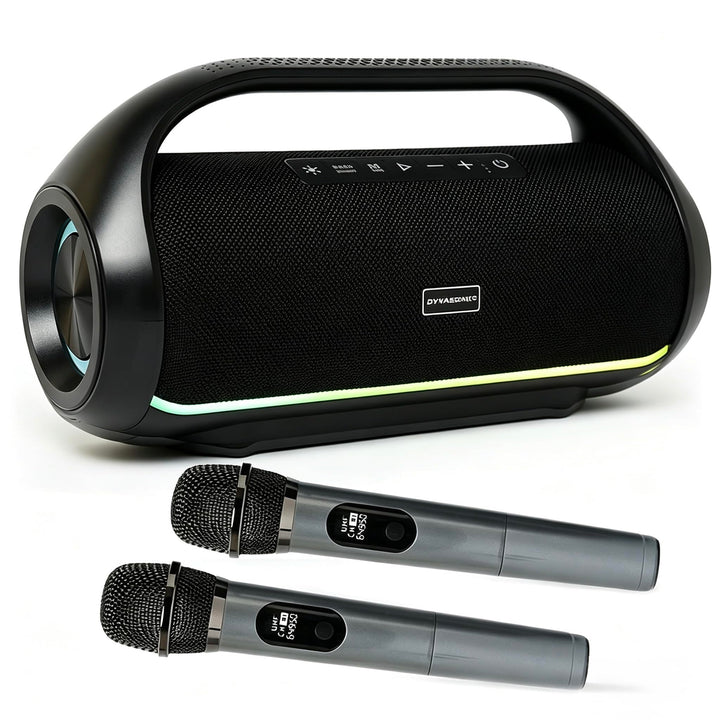 DYNASONIC S90 – IPX7 tragbarer Bluetooth Lautsprecher. Kabelloser Outdoor Lautsprecher. Stereoanlage