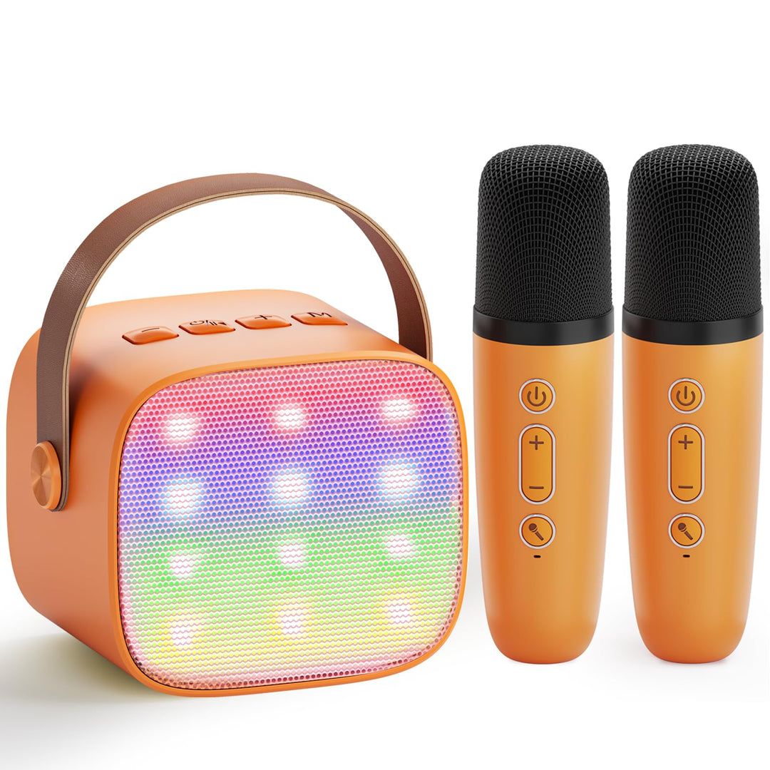 Karaoke Maschine Kinder mit 2 Mikrofonen: [Premiumversion] Mini Karaoke Maschine, Geschenk für Mädch