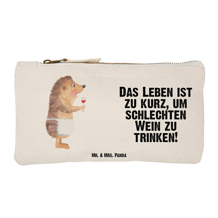 Mr. & Mrs. Panda Mäppchen Igel Wein Grösse S Klein - Geschenk, kosmetiktäschchen, Lustige Sprüche, R