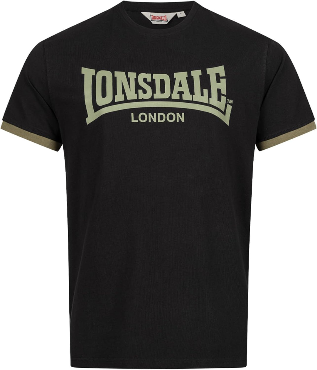 Lonsdale Herren Townhead T-Shirt M Black/Olive, M Black/Olive