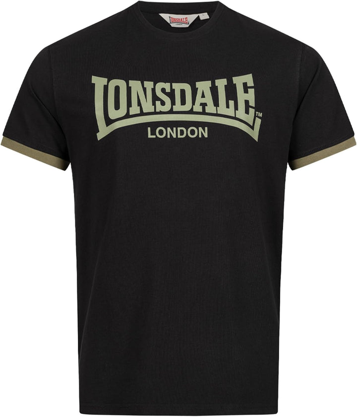 Lonsdale Herren Townhead T-Shirt XL Black/Olive, XL Black/Olive