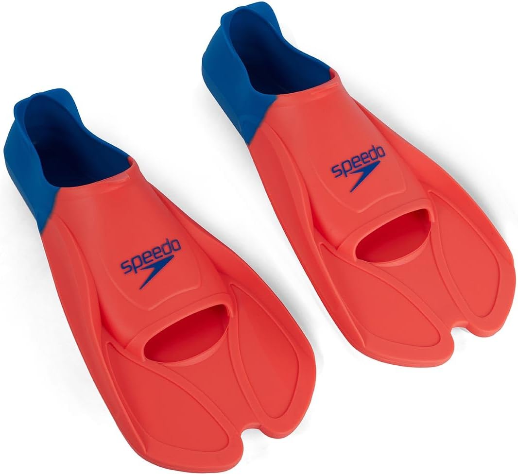 Speedo Unisex-Adult Biofuse Trainingsflossen Training Fin 44-46 EU Orange/Blau, 44-46 EU Orange/Blau