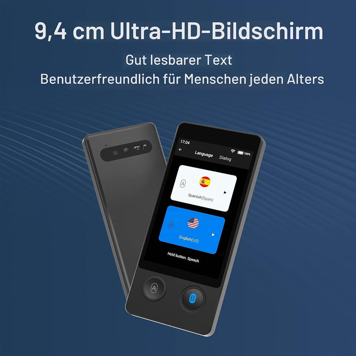 ANFIER Offline Sprachübersetzer [Neuester AI-Sprachübersetzer - W12] 144 Sprachen und Akzente mit 3,