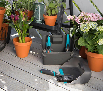 Gardena city gardening Balkon Box: Startset, vielseitig einsetzbare Aufbewahrungsbox mit Gartengerät