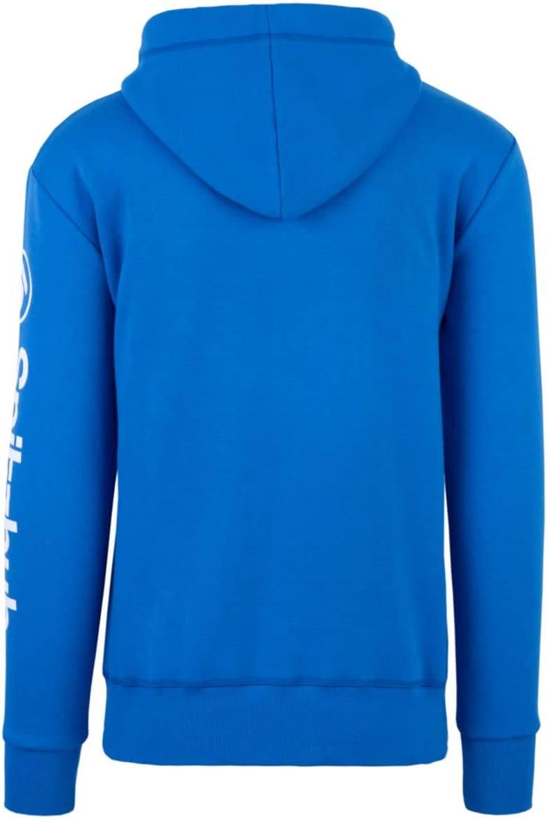 Spitzbub Herren Hoodie Pullover mit Kapuze Kapuzenpullover Sportshoodie mit Ärmelprint, S Blau
