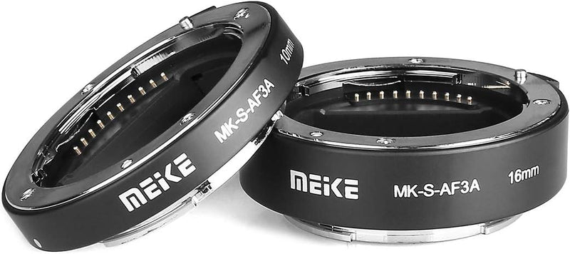 Meike MK-S-AF3A Metall-Autofokus-Makro-Verlängerungsrohr-Adapterring (10 mm + 16 mm) für Sony Mirror