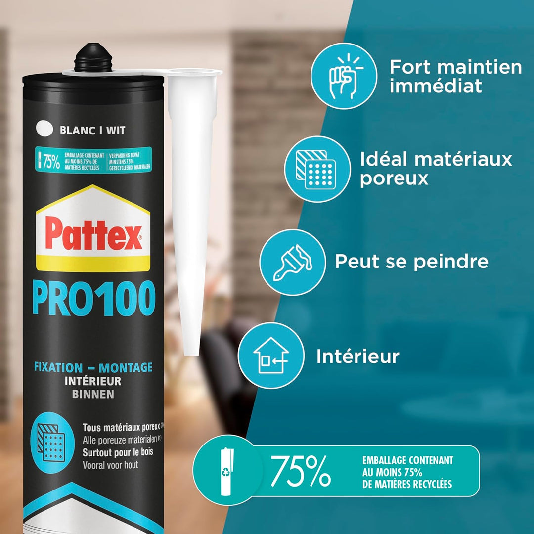 HENKEL FRANCE SA PL100 Pattex Fixierkleber - High Tank - Weiss - Los 3+1-798270