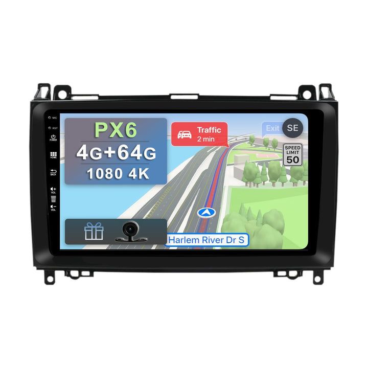 YUNTX PX6 Android 10 Autoradio Kompatibel mit Mercedes Benz Viano/Sprinter/W906 - [4G+64G] - KOSTENL