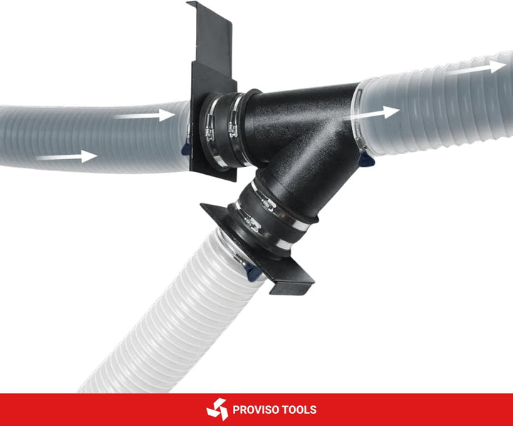 Absperrschieber 102mm/ 4" für Absauganlage – selbstreinigender Blast Gate Schieber aus robustem ABS-