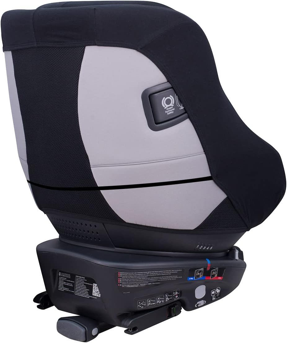 JYOKO Kids Bezug aus Baumwolle, kompatibel mit Joie I-Spin 360 und Joie I-Safe (Black Star) Schwarz