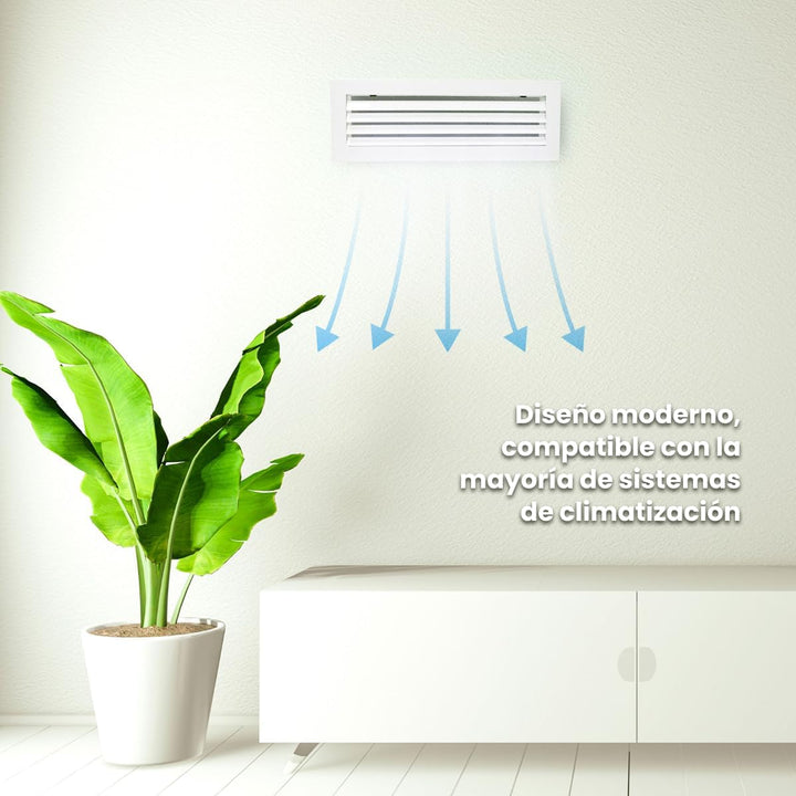 Weisses Luftzufuhrgitter Horizontale Lamellen für Klimageräte Luftauslass Einstellbarer Luftauslass