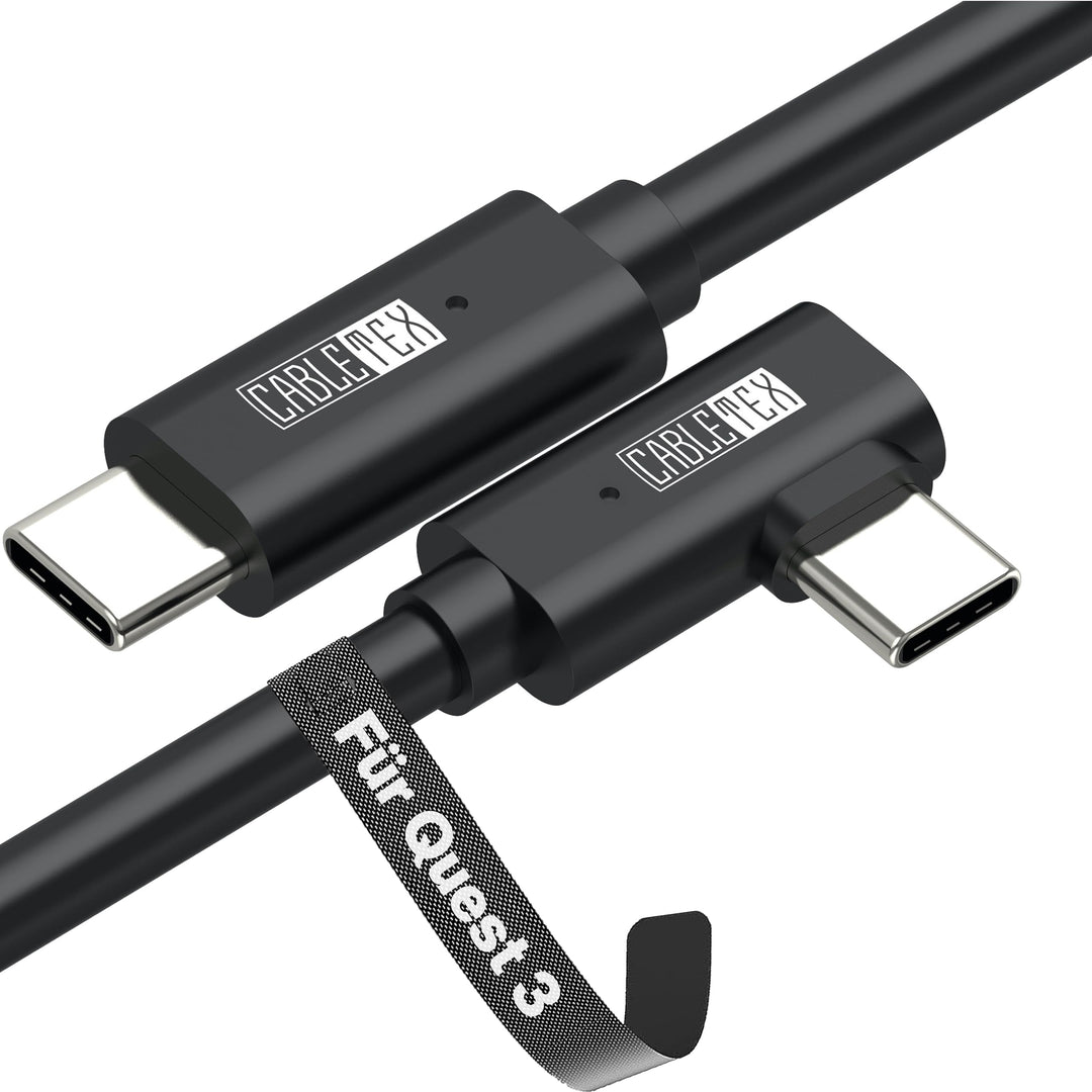 CABLETEX 5m Link Kabel für Meta Quest 3, Oculus Quest 2, PICO 4, PSVR2, Steam VR – USB 3.2 USB C Kab