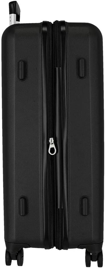 Reebok Roxbury Koffer, mittelgross, Schwarz, 48 x 70 x 26 cm, fester ABS-Kunststoff, integrierter TS