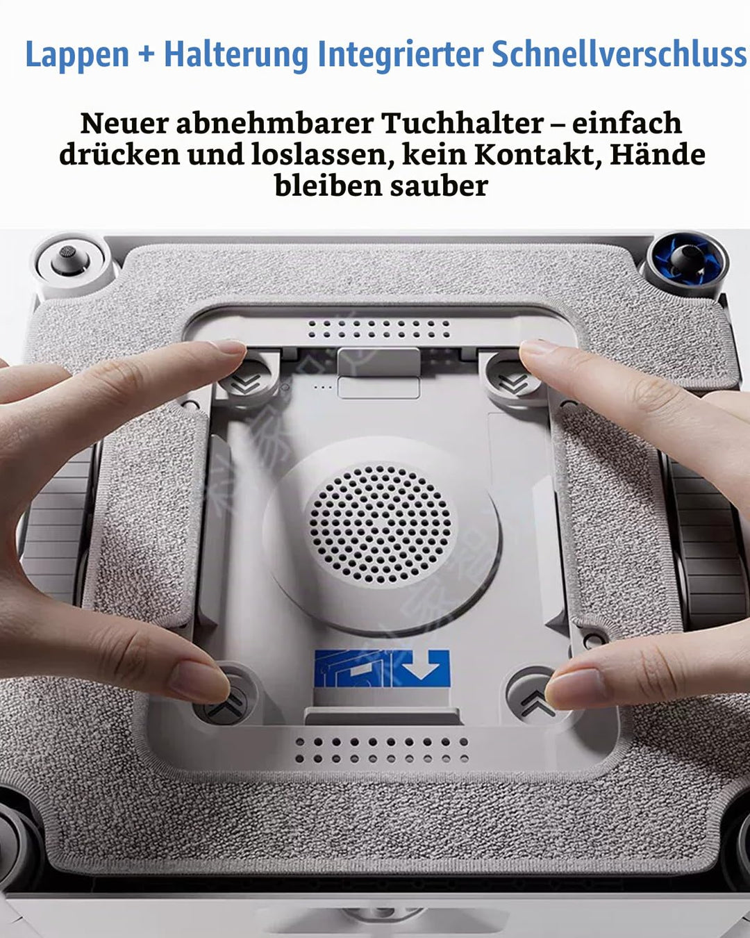 2 Stück W3 Omni Mikrofaser-Reinigungspad mit Halterungen für ECOVACS WINBOT W3 Omni Fensterputzrobot