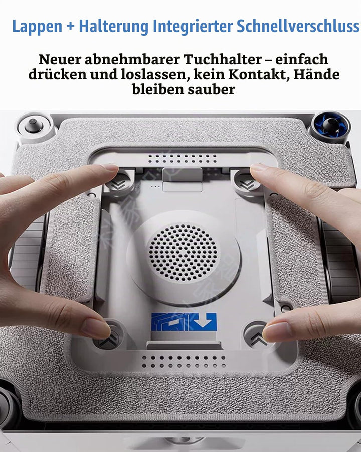 2 Stück W3 Omni Mikrofaser-Reinigungspad mit Halterungen für ECOVACS WINBOT W3 Omni Fensterputzrobot