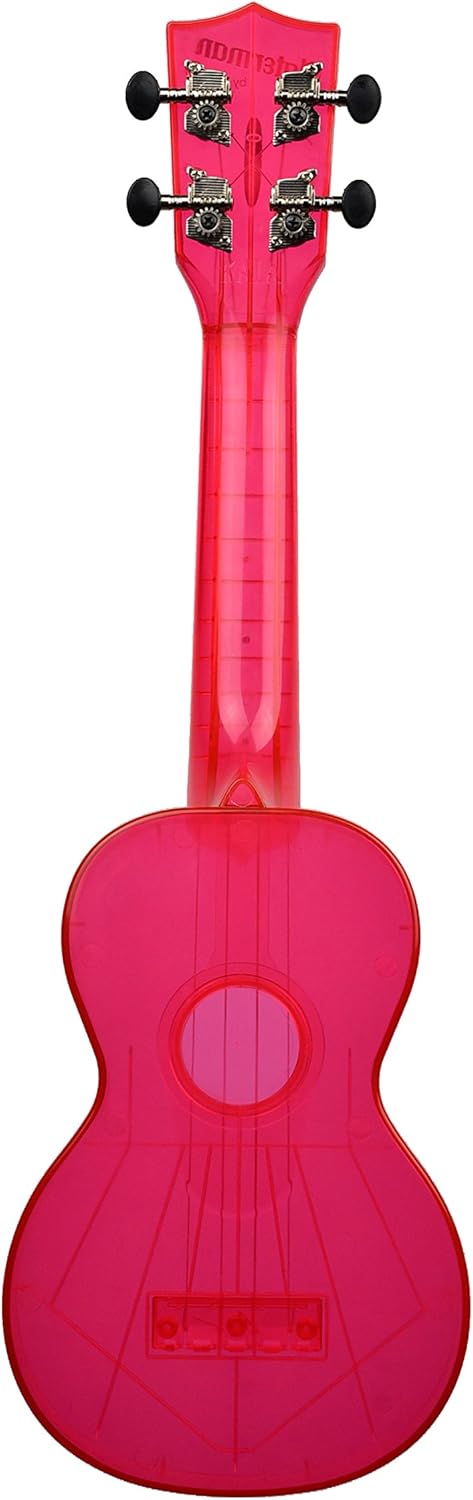KALA Waterman KA-SWF-PK - Fluorescent Watermelon Pink Soprano Ukulele, with Tote Bag